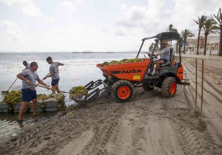 La ova copa las orillas de las playas de Los Urrutias y Punta Brava