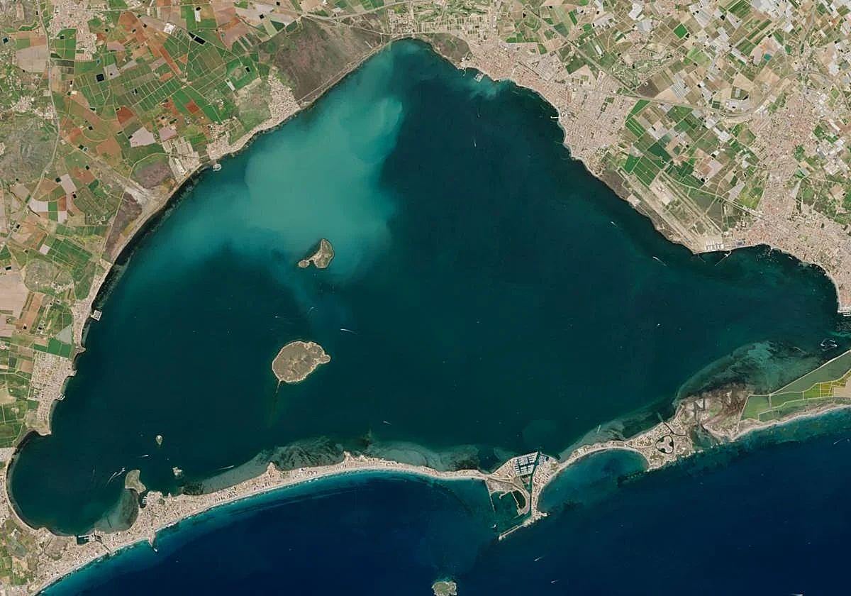 Imagen de archivo del Mar Menor tomada por satélite.