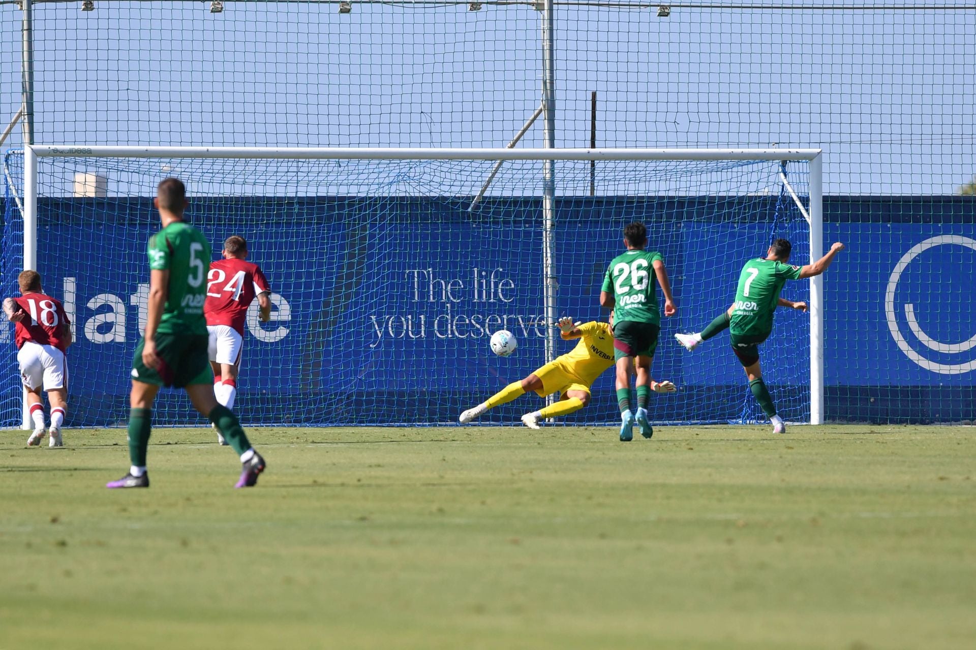 Las imágenes del partido de pretemporada entre el Real Murcia y el Albacete Balompié