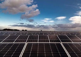 Un parque solar, en una imagen de archivo.