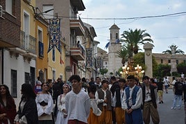 La Virgen de las Maravillas saliendo de su santuario hacia La Bodeguica.