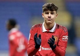 Marc Jurado, en su etapa en el Manchester United