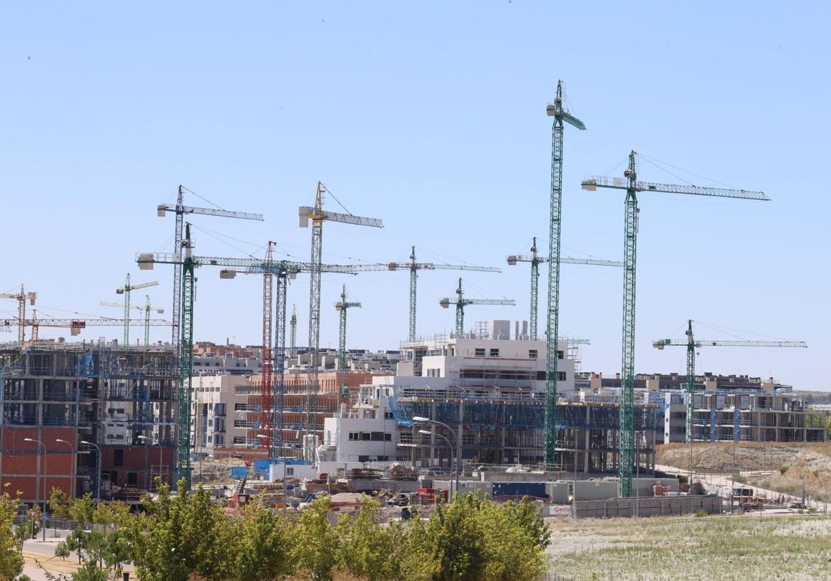 Viviendas en construcción, en una imagen de archivo.