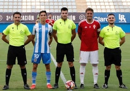 Foto de los capitanes de Lorca Deportiva y Real Murcia, en una imagen de archivo.