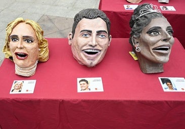 Tres de los cabezudos que desfilarán en la Feria de Septiembre.