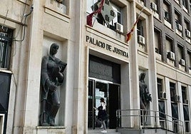 Fachada del Palacio de Justicia de Murcia, sede del TSJ, en una foto de archivo.