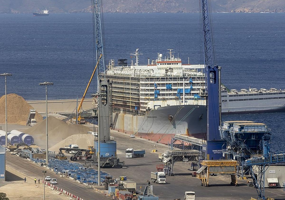 Actividad en el puerto de Cartagena.
