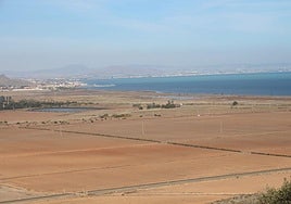 Campos de cultivo junto al Mar Menor.