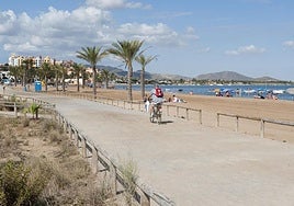 Una de las playas de la zona del Mar Menor.