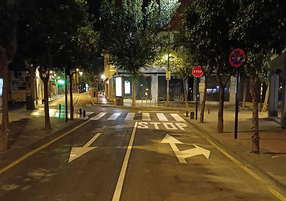 Las calles del barrio de San Nicolás con el nuevo doble sentido.