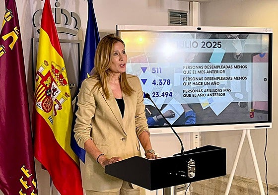 Marisa López Aragón, durante su comparecencia de ayer.