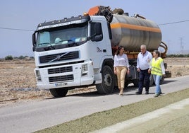 La consejera visita las obras junto al alcalde de Totana.