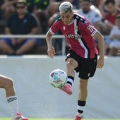 Luismi Redondo, en el partido de pretemporada contra el Albacete.