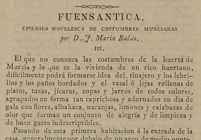 En el siglo XIX. El 'Semanario Murciano' publicó en 1866 este texto de Marín-Baldo que hacía referencia también al término leja, que señalaba como equivalente a vasar.
