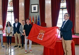 Máximo Quiles y José Ballesta, alcalde de Murcia, en el acto.