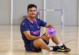 Cesar Ruiz, esta semana,tras un entrenamiento con el filial del Zambú Pinatar, su nuevo club.