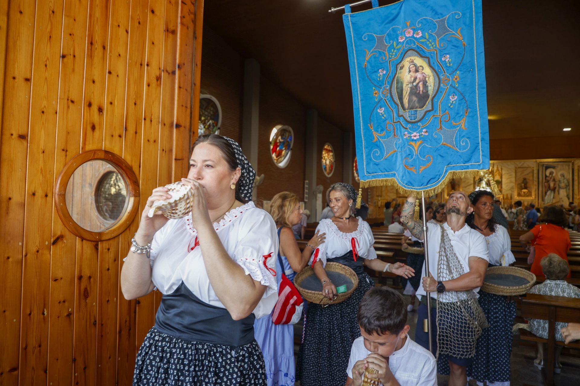 En imágenes, procesiones de la Virgen de La Asunción en Los Alcázares, Cabo de Palos y Los Nietos