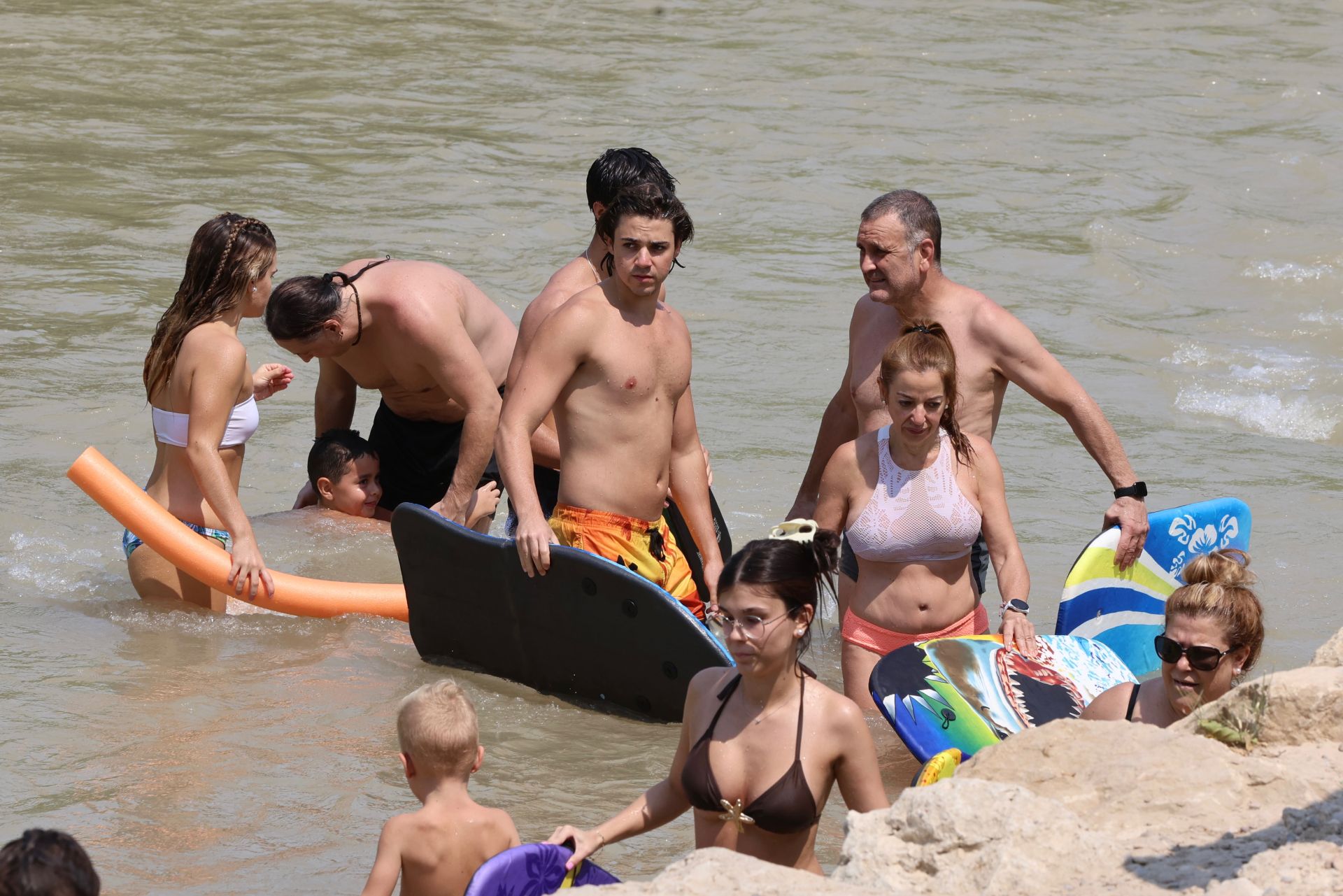 En imágenes, los ríos de la Región de Murcia se convierten en refugio contra la ola de calor