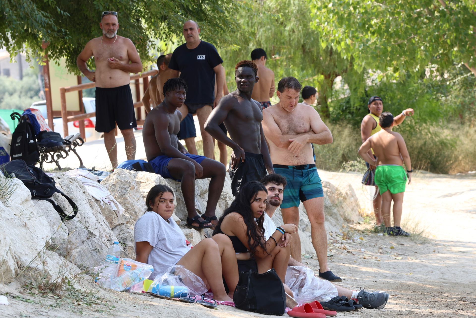En imágenes, los ríos de la Región de Murcia se convierten en refugio contra la ola de calor