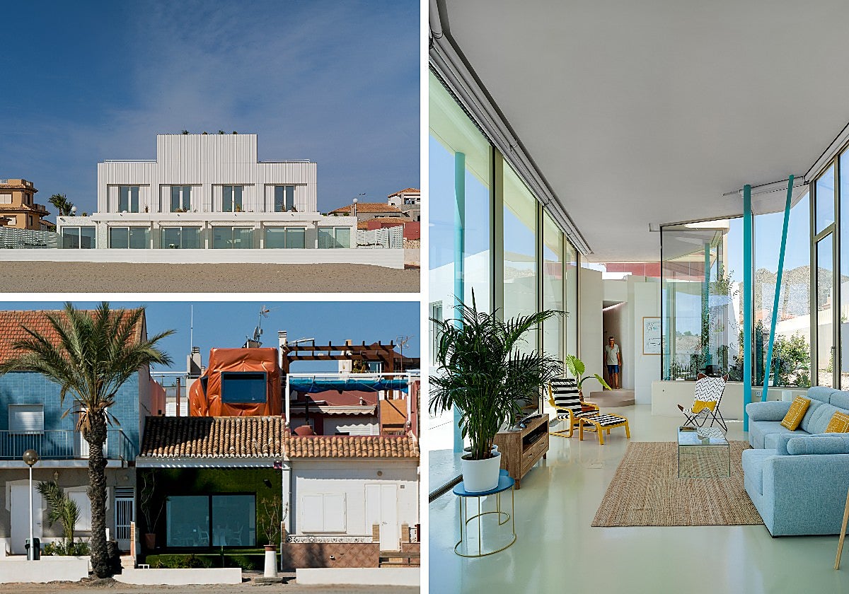 Vivienda de La Manga, casa Dos Lenguajes en Mazarrón y casa en Los Urrutias.