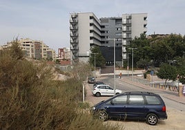 Suelos municipales situados en el entorno del Monte Sacro, con la residencia de Sor Francisca Armendáriz al fondo.