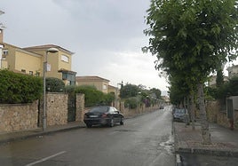 Una calle de la urbanización La Ladera de Murcia.