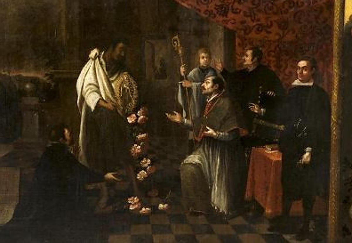 Parte de la obra 'Apariciones de la Virgen de Guadalupe', de Senén Vila.