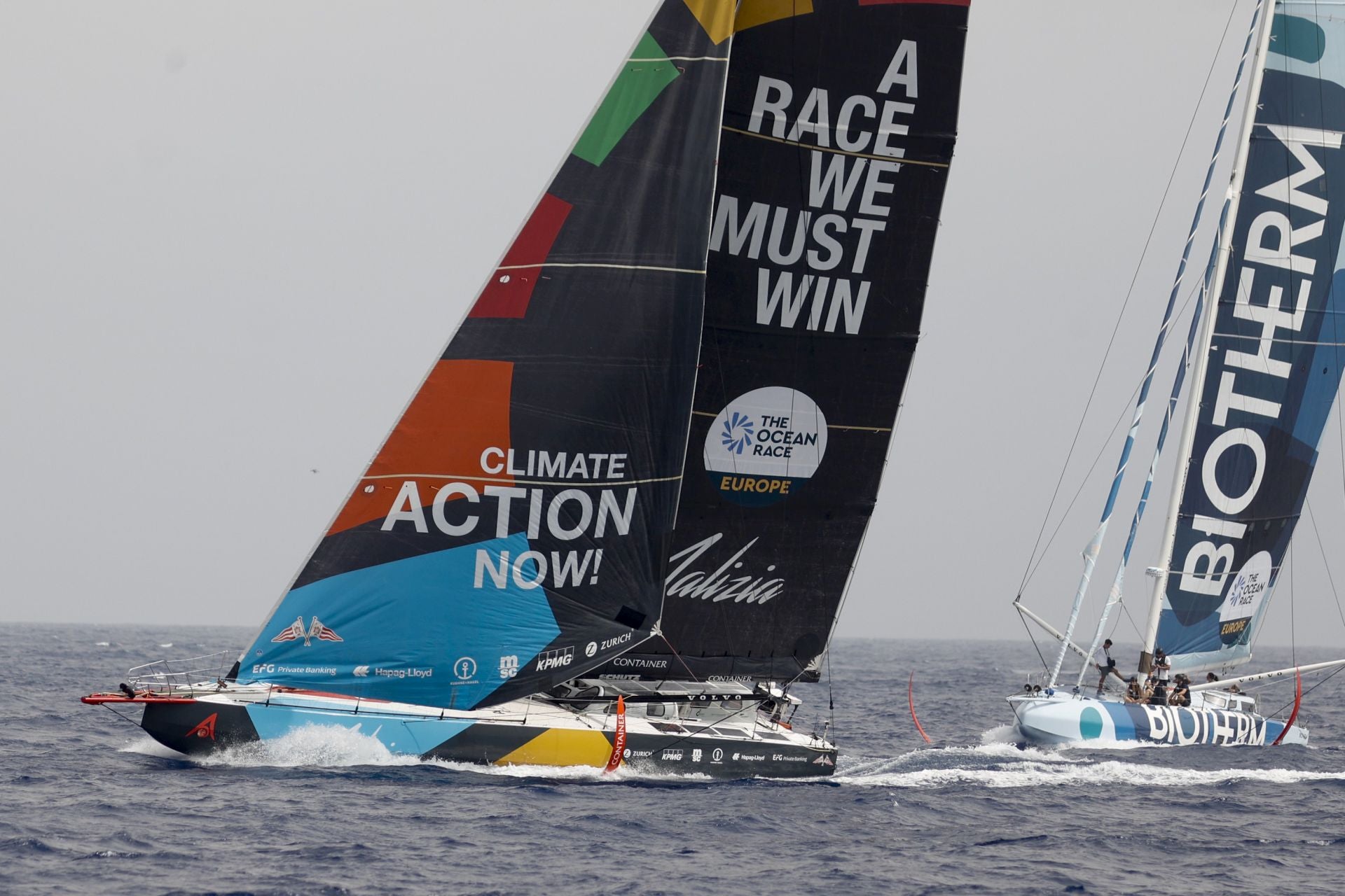 En imágenes, exhibición de una milla náutica de la Ocean Race en Cartagena