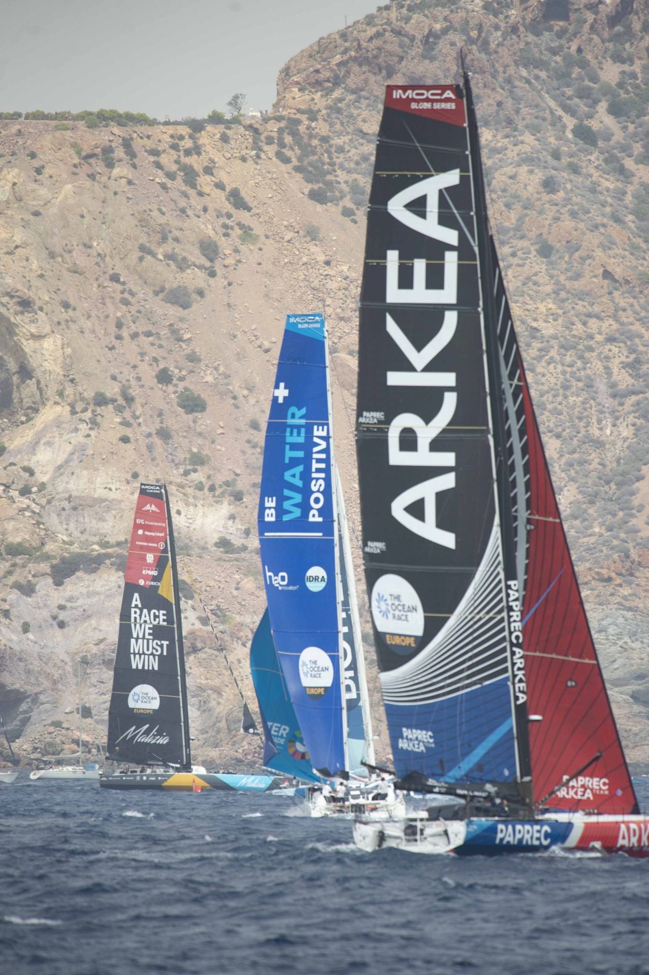 En imágenes, la Ocean Race se marcha de Cartagena hacia Niza
