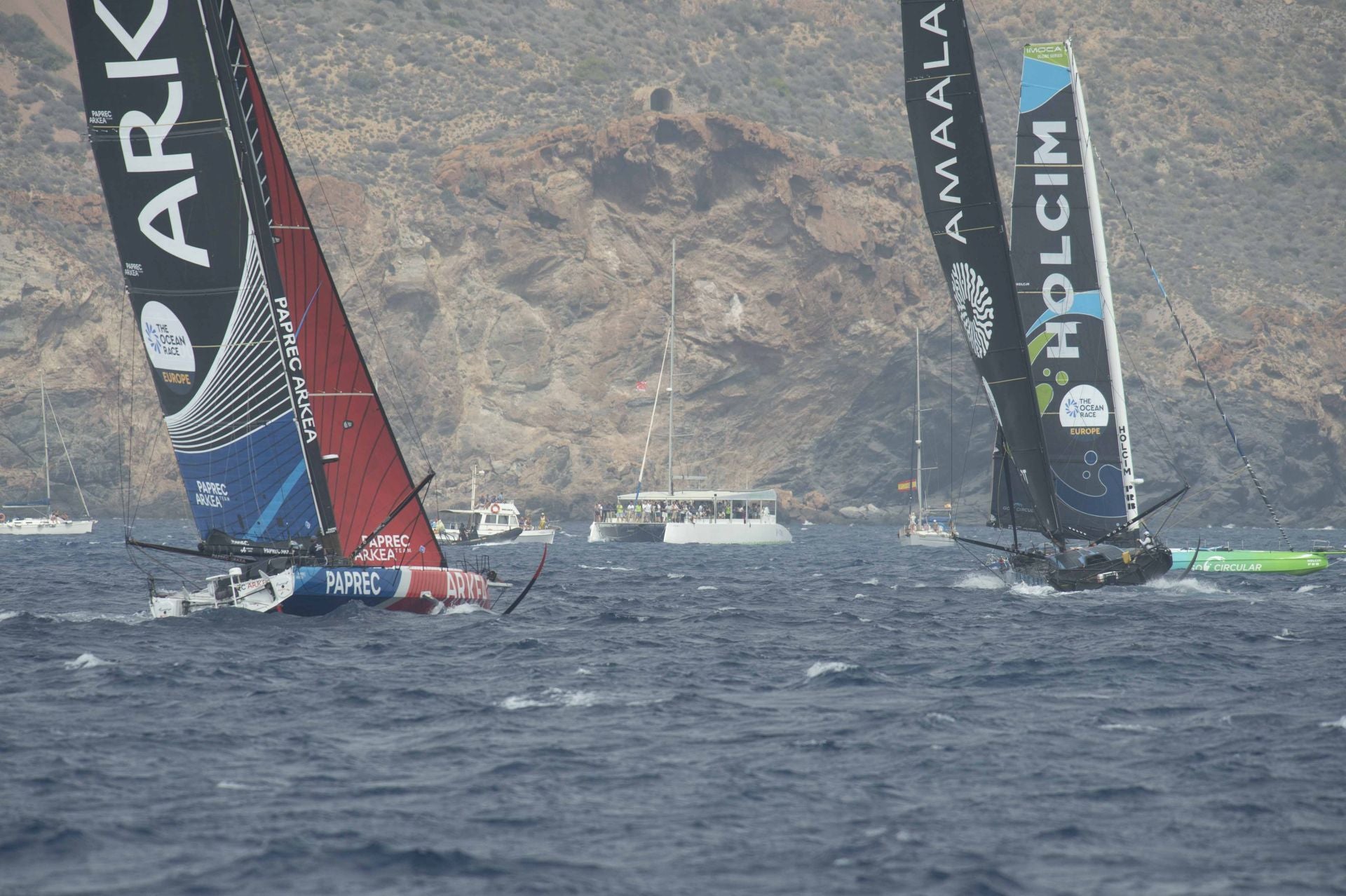 En imágenes, la Ocean Race se marcha de Cartagena hacia Niza