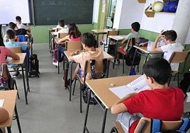 Estudiantes en un aula de la Región de Murcia, en una imagen de archivo.