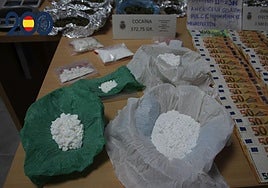 El material confiscado por la Policía Nacional.