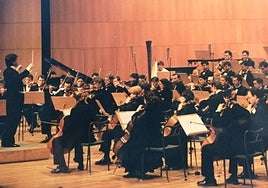 Primer concierto de la Orquesta Sinfónica de la Región de Murcia, celebrado en el mes de enero del año 1996.