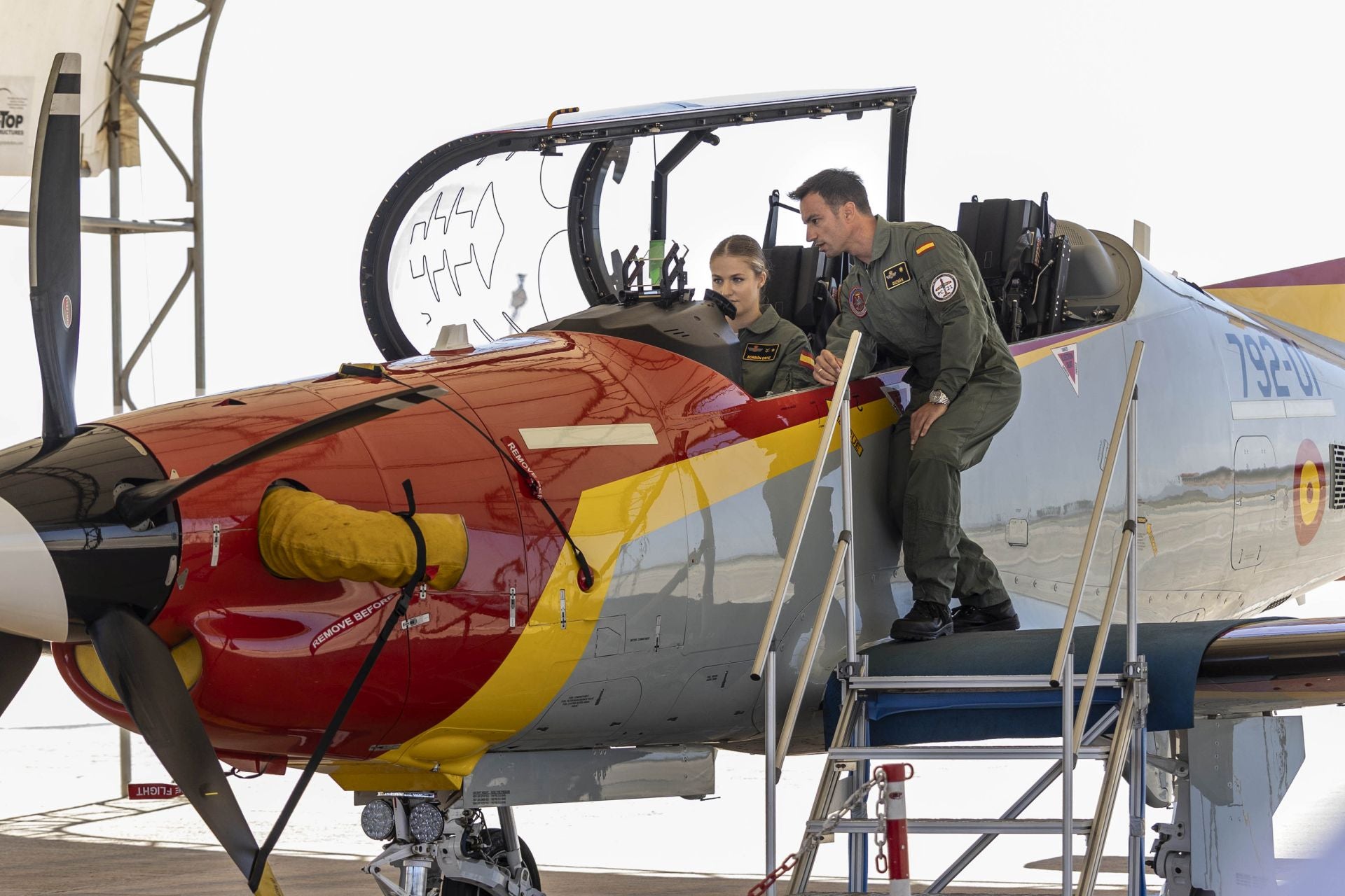 La llegada de la Princesa Leonor a la AGA de San Javier, en imágenes
