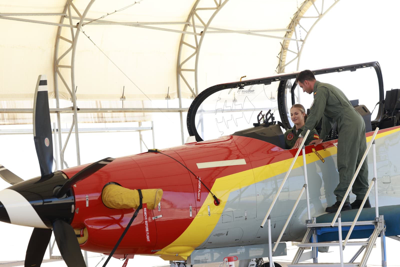 La llegada de la Princesa Leonor a la AGA de San Javier, en imágenes