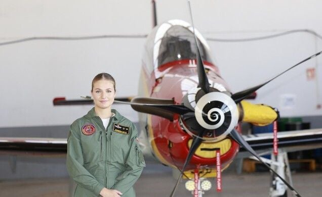 La llegada de la Princesa Leonor a la AGA de San Javier, en imágenes