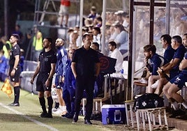 Joseba Etxeberria, durante el partido contra el Marbella.