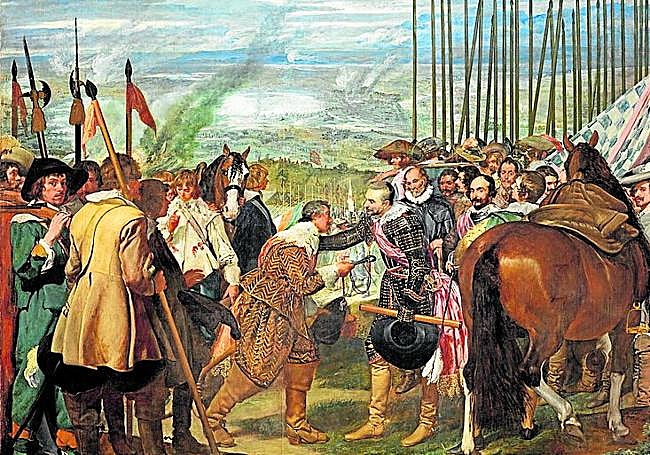 El cuadro de Velázquez de la 'Rendición de Breda'.