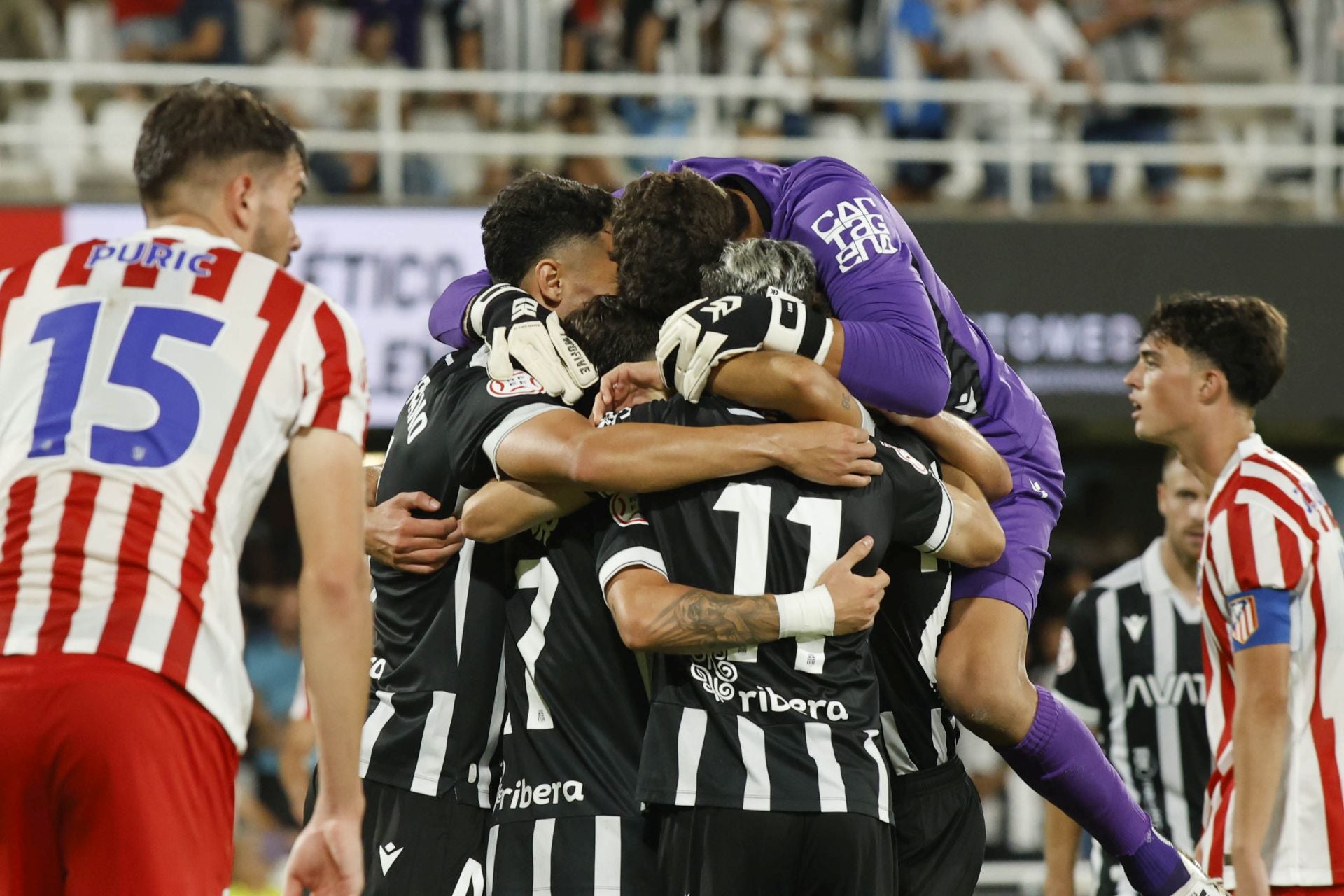 La victoria del Cartagena frente al Atlético Madrileño, en imágenes