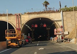 Obras en el túnel de Pilar de la Horadada.