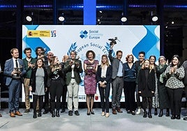 Galardonados en la segunda edición de los Premios de la Economía Social Europea.