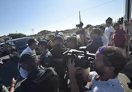 Momentos de tensión, este miércoles, en Santa Cruz.