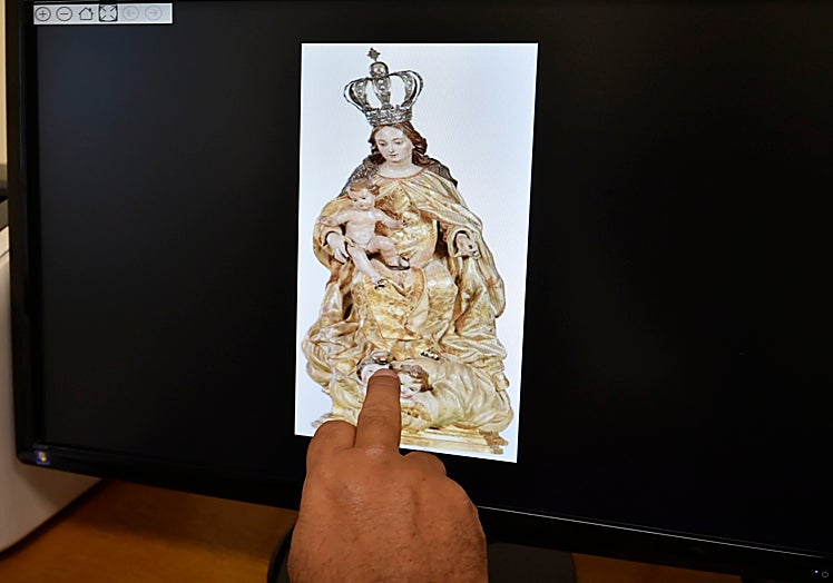 La Virgen atribuida a Salzillo que sale a subasta el próximo 17 de septiembre.