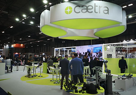 Visibilidad. El sector regional de la defensa y la seguridad se da a conocer por elmundo. En la imagen, el estand en laúltima feria Feindef, de Madrid.