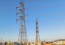 Tendido eléctrico en la Región de Murcia