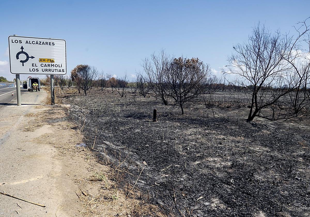 Imagen de archivo de la zona quemada en El Carmolí.
