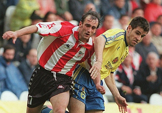 Etxeberria y Albelda, en un Athletic-Villarreal de 1999.