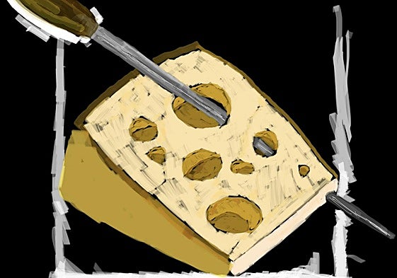 Un formidable queso con agujeros