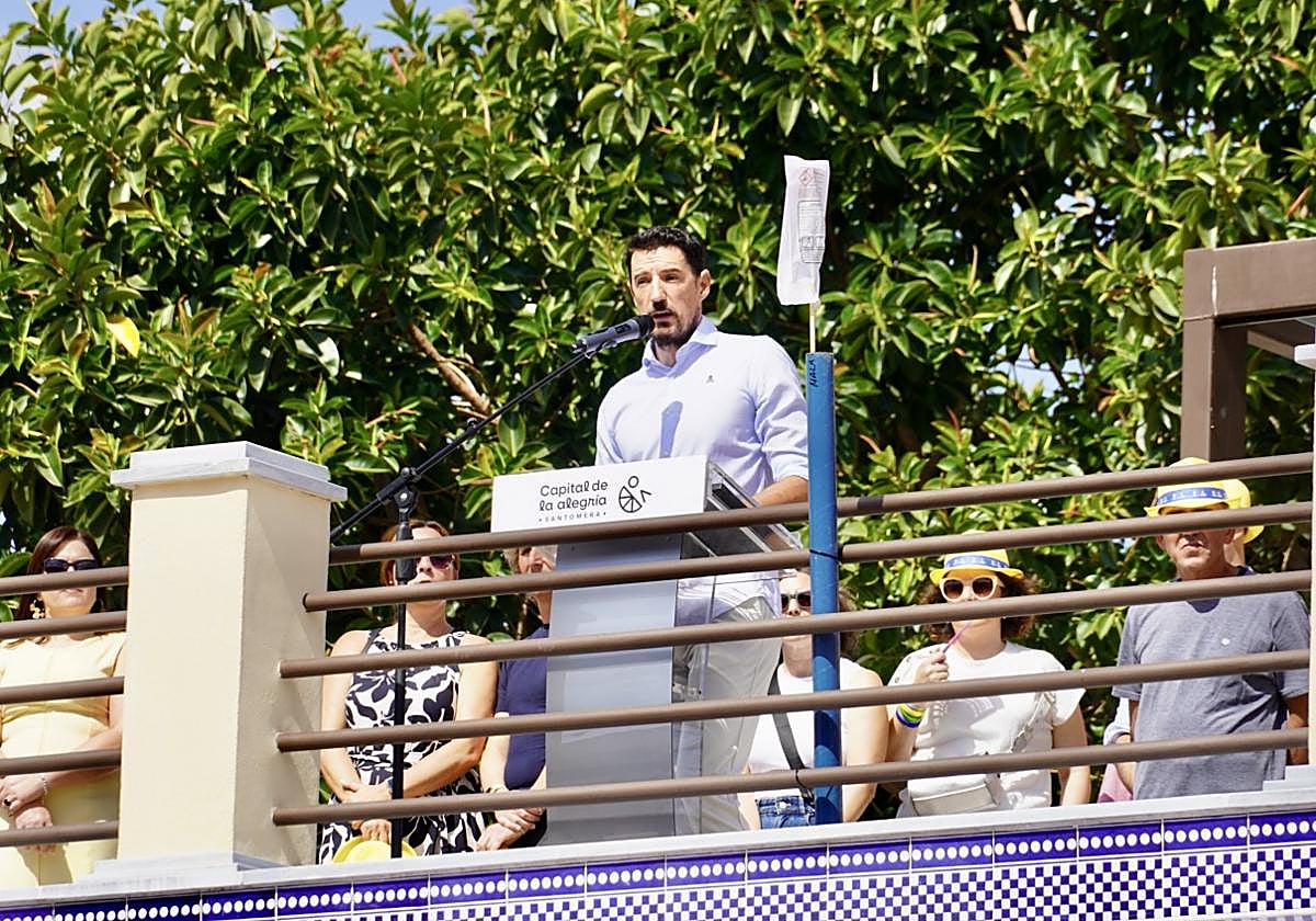José Verdú 'Toché', durante el pregón de este sábado.