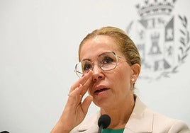 Ana Belén Castejón, este lunes en rueda de prensa.